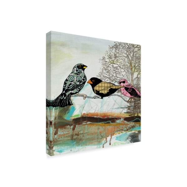 Jean Plout 'Texture Birds' Canvas Art,14x14